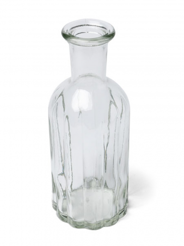 Vase bouteille en verre ondulé rétro 19 cm