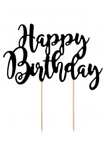 Décoration pour gâteau Happy birthday 23 x 20 cm
