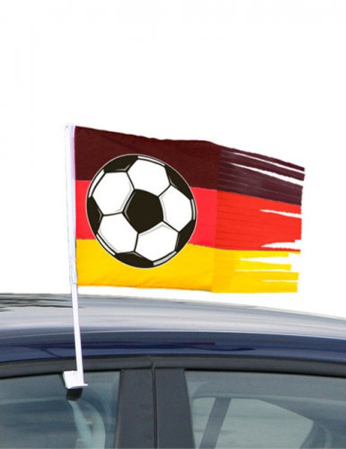 Car Flag Soccer Merchandise black-red-yellow 45x30cm