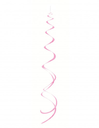 Décoration spirale à suspendre rose en plastique, lot de 8