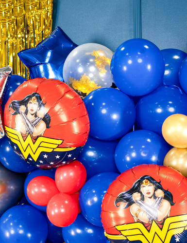 6 ballons en latex transparents avec étoiles dorées 30 cm