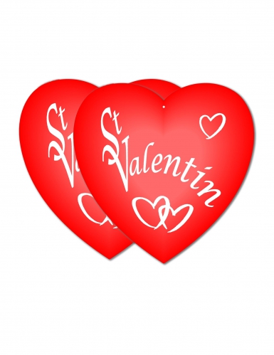 Décoration murale saint-valentin coeur rouge carton 30 cm