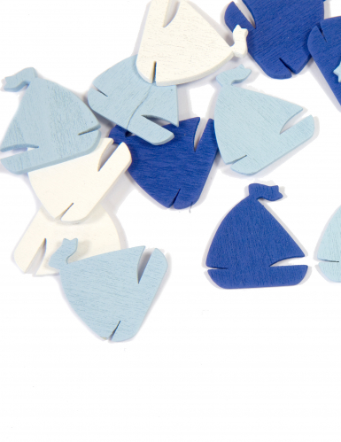 20 confettis de table voilier bleu 10 g décoration thème marin