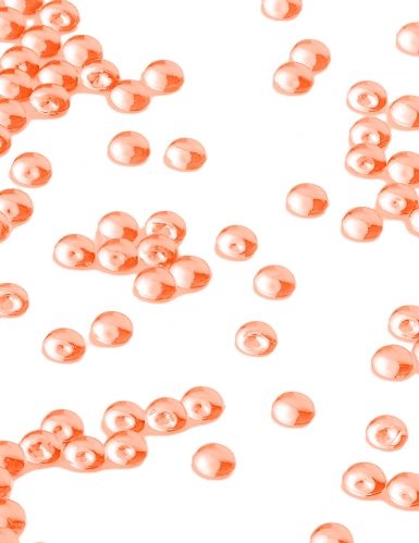 Perles effet goutte de pluie corail 80 g pour décoration de table