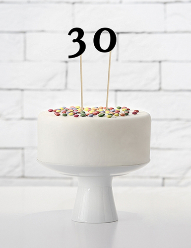 10 chiffres noirs sur pic 26 cm en carton