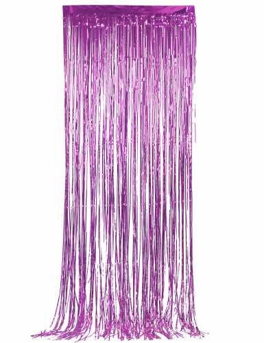 Rideau scintillant à frange fuchsia 1 x 2,5 m pour décoration