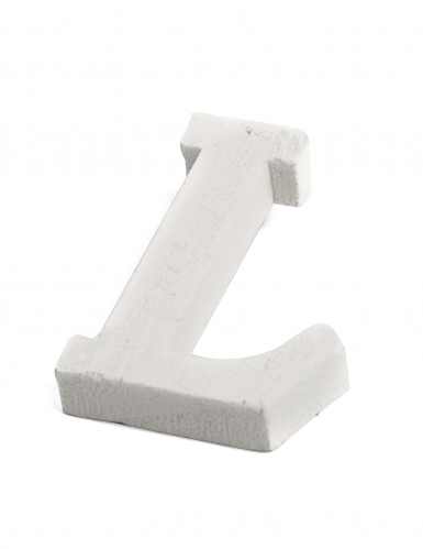 Petite lettre l en bois blanc 5 cm pour mariage