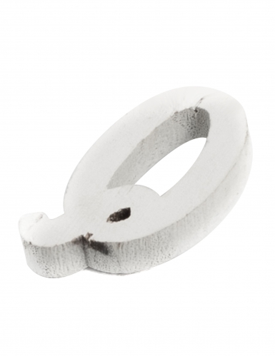 Petite lettre Q en bois blanc 5 cm pour décoration