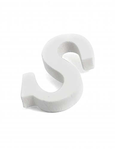 Petite lettre s en bois blanc 5 cm décoration de fête