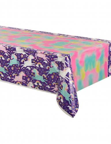Nappe en plastique licorne party 137 x 213 cm pour anniversaire