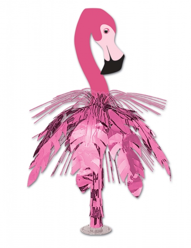 Centre de table en cascade flamant rose 62 cm déco exotique