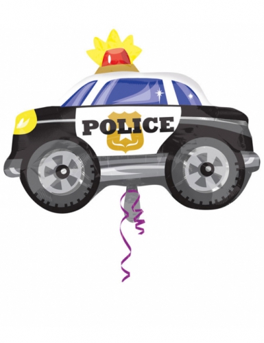Ballon aluminium voiture de police 60 cm pour anniversaire