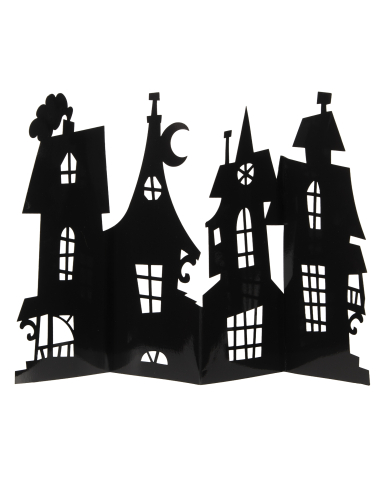 Centre de table manoir hanté noir 60 x 38 cm en carton
