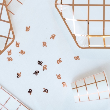 Confettis de table 30 ans rose gold 17 g étincelants