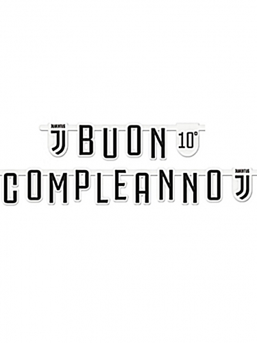 Guirlande personnalisable en carton Buon Compleanno Juventus™ 215 x 15 cm