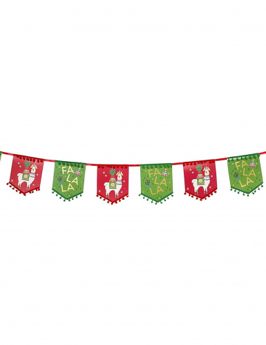 Guirlande en carton lama de Noël 4 m à fanions