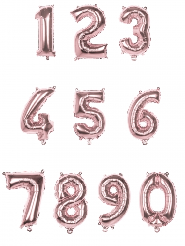 Ballon aluminium rose métallisé chiffre 86 cm