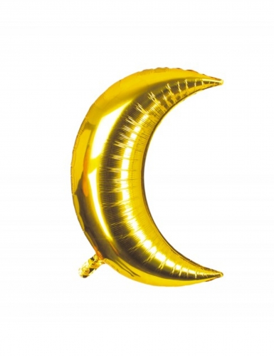 Ballon aluminium croissant de lune doré 46 x 71 cm gonflage hélium