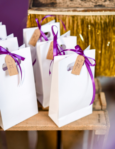 6 sachets en papier blanc 10 x 18 x 5 cm pour mariage
