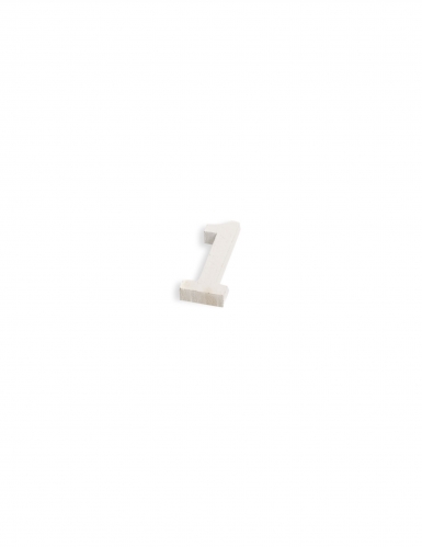 Chiffre en bois naturel blanc 5 cm pour mariage et anniversaire