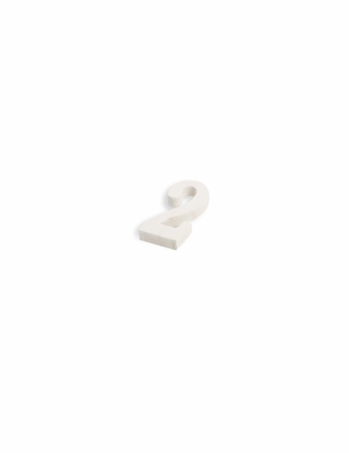 Chiffre en bois naturel blanc 5 cm pour mariage et anniversaire
