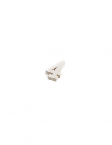 Chiffre en bois naturel blanc 5 cm pour mariage et anniversaire
