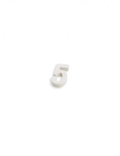Chiffre en bois naturel blanc 5 cm pour mariage et anniversaire