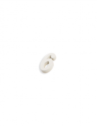 Chiffre en bois naturel blanc 5 cm pour mariage et anniversaire