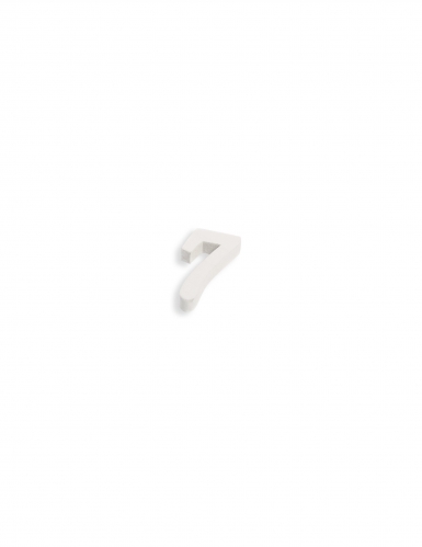 Chiffre en bois naturel blanc 5 cm pour mariage et anniversaire