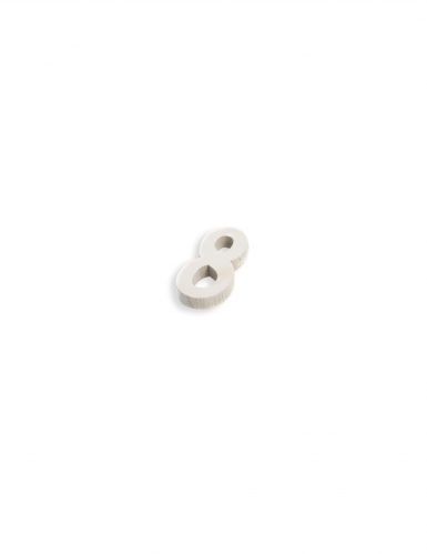 Chiffre en bois naturel blanc 5 cm pour mariage et anniversaire