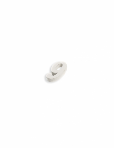 Chiffre en bois naturel blanc 5 cm pour mariage et anniversaire