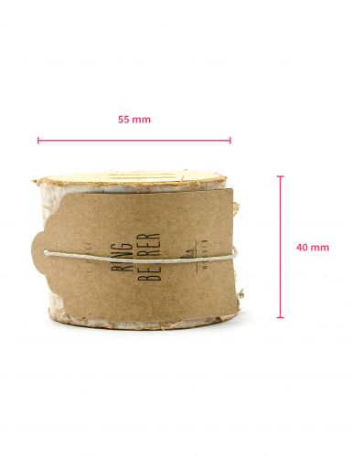 Boîte pour alliances rondin en bois 6 x 4 cm mariage rustique