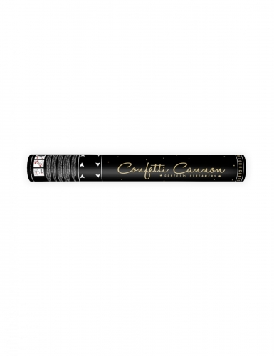 Canon à confettis serpentins dorés 40 cm
