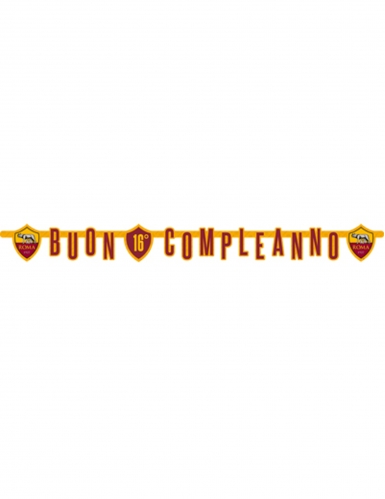Guirlande en carton buon compleanno Roma™ officielle 2 m 94