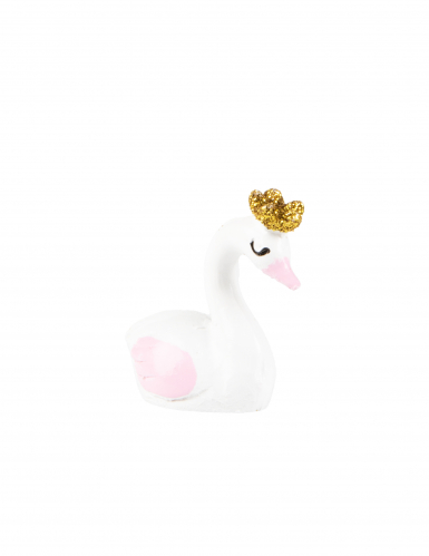 3 figurines en résine cygne rose et doré 3,8 cm pour baby shower