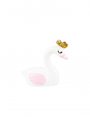 3 figurines en résine cygne rose et doré 3,8 cm pour baby shower