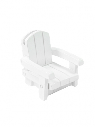 Marque place en résine chaise de plage blanche 4 x 4,5 cm déco table