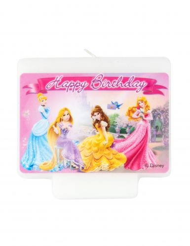 Bougie Happy Birthday Disney Princesses™ 9 x 7 cm