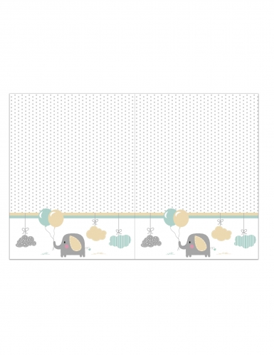 Nappe en plastique bébé eléphant 120 x 180 cm baby shower