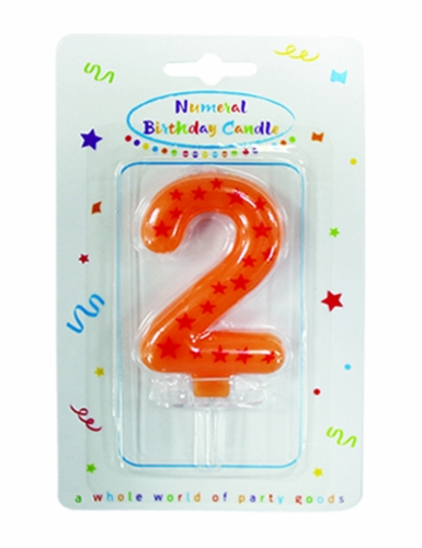 Bougie chiffre étoiles 6,3 x 4 cm pour gâteau d'anniversaire