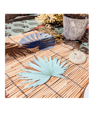 Chemin de table en canisse naturelle 35 cm x 1,5 m déco mariage jungle