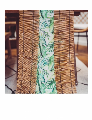 Chemin de table en canisse naturelle 35 cm x 1,5 m déco mariage jungle