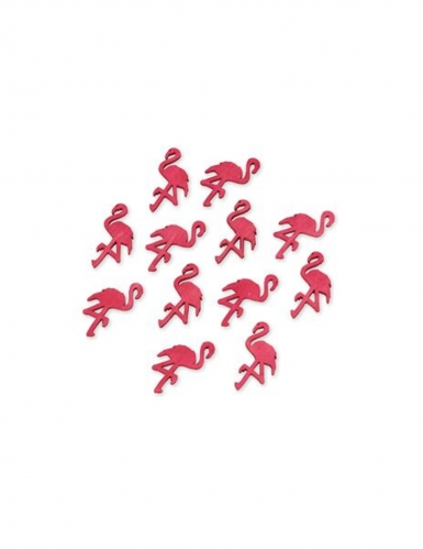 12 flamants roses en bois 5 x 2,5 cm, déco exotique