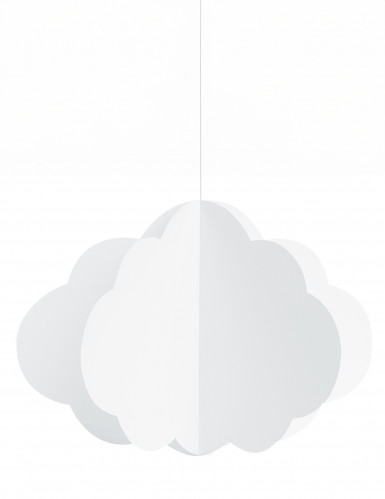 3 nuages en carton à suspendre blancs pour décoration