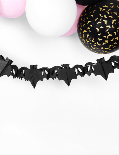 Guirlande en papier chauve souris noires 4 m décoration halloween