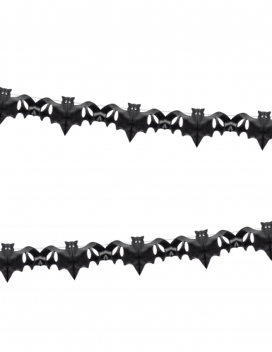 Guirlande en papier chauve souris noires 4 m décoration halloween