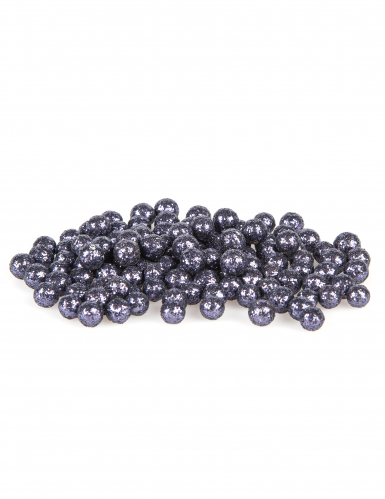 Mini boules pailletées bleu marine 8 mm 10 gr pour décoration de table