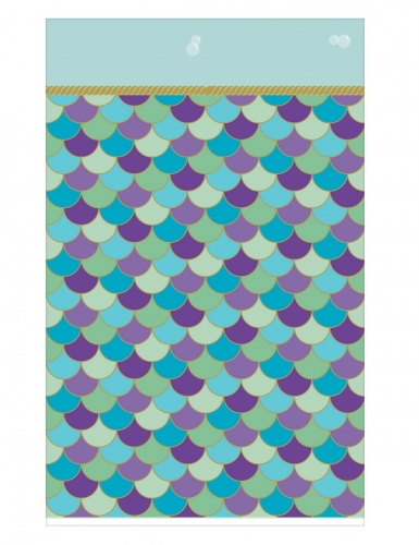 Nappe en papier rêves de sirène 120 x 180 cm à motifs écailles