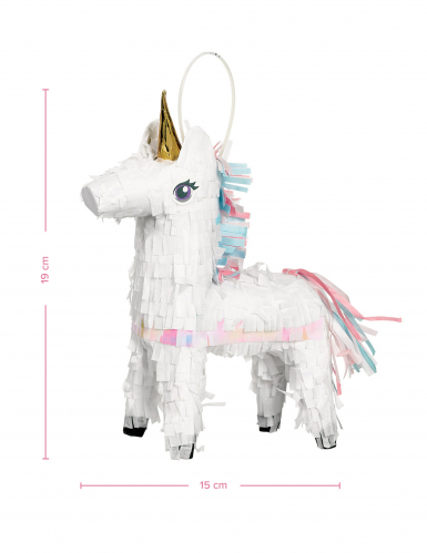 Petite piñata décorative licorne magique 19 x 15 cm centre de table