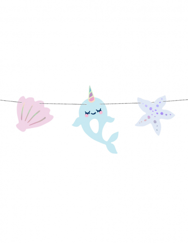 Guirlande à monter soi-même licorne des mers 1 m kit anniversaire